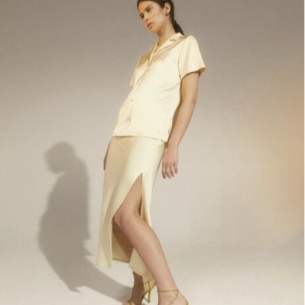 Harris Tapper Butter Yellow Silk Shirt