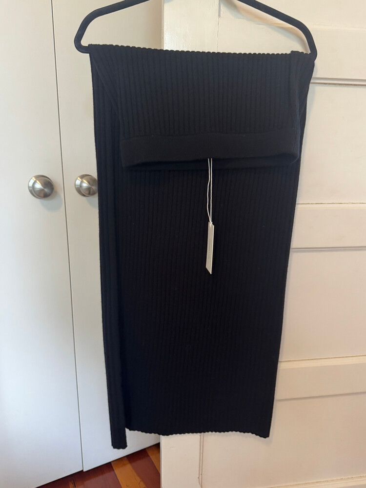 Assembly Label Black Wool Cashmere Maxi Skirt