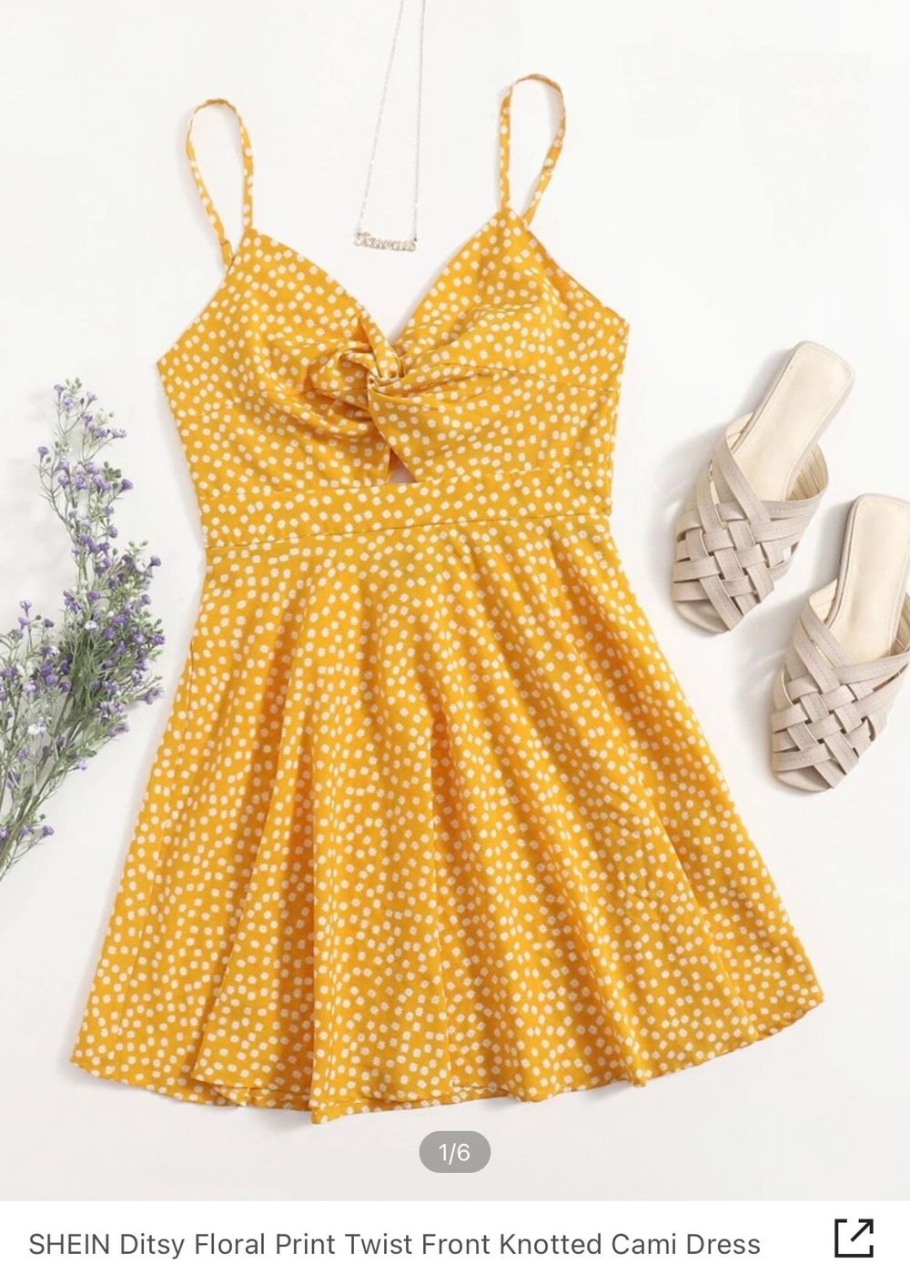 knee length dresses for ladies Alina Floral Tie Back Mini Dress main image 0