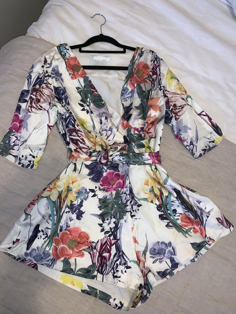 Floral Silk Playsuit