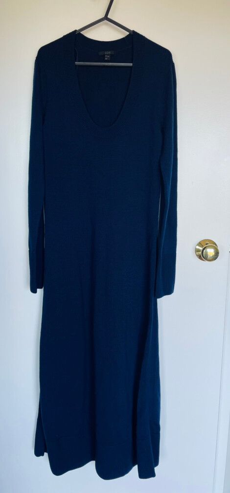 COS - COS Navy Blue Knit Dress on Designer Wardrobe