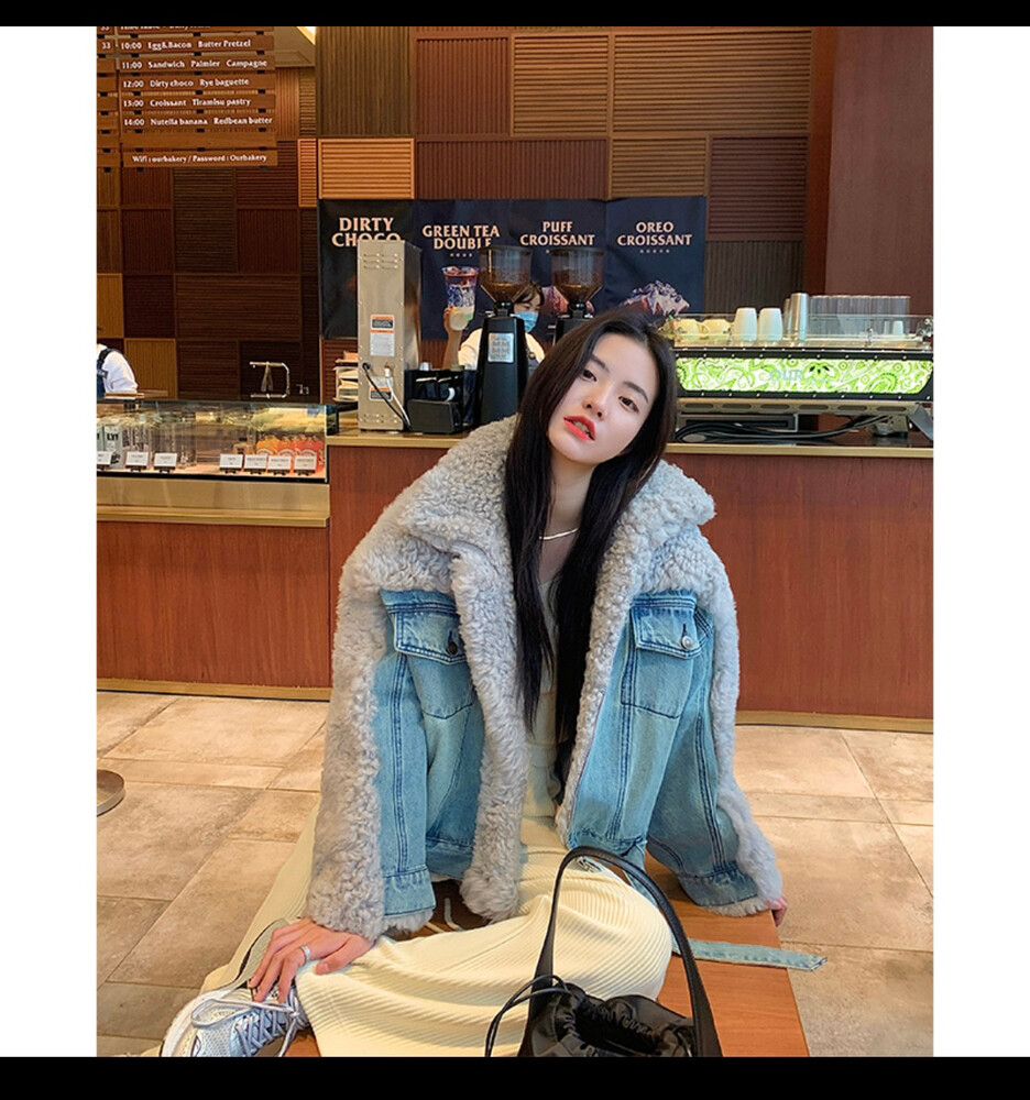 Denim & Faux Fur Jacket