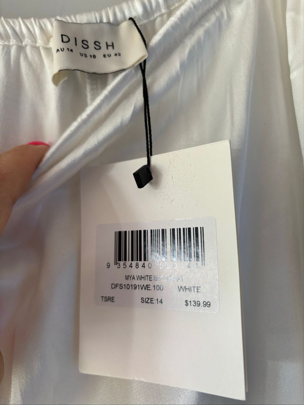 DISSH White Satin Pants
