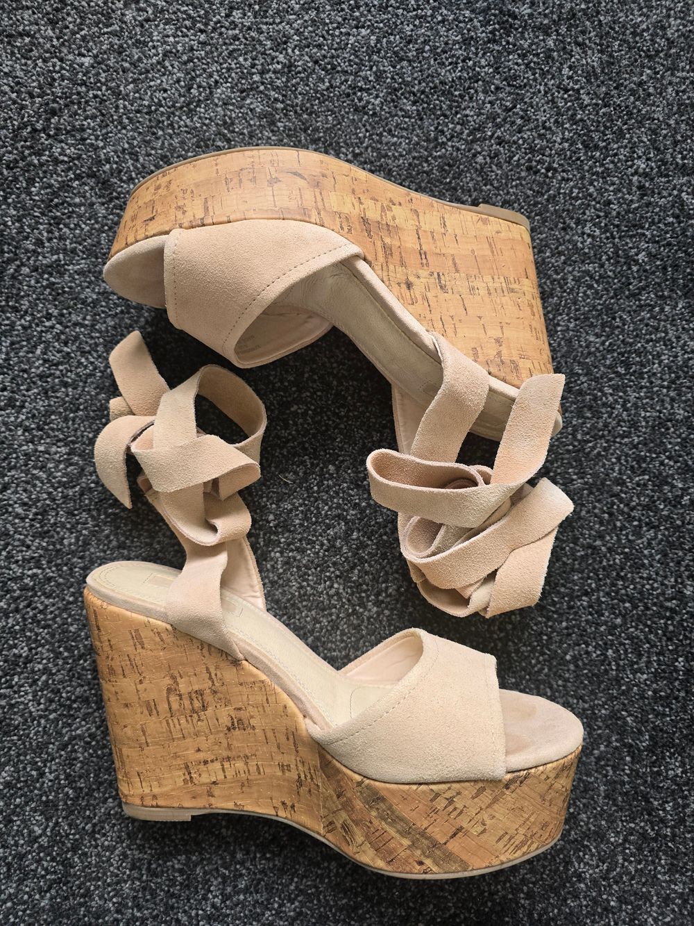 Nude Wedge Heels