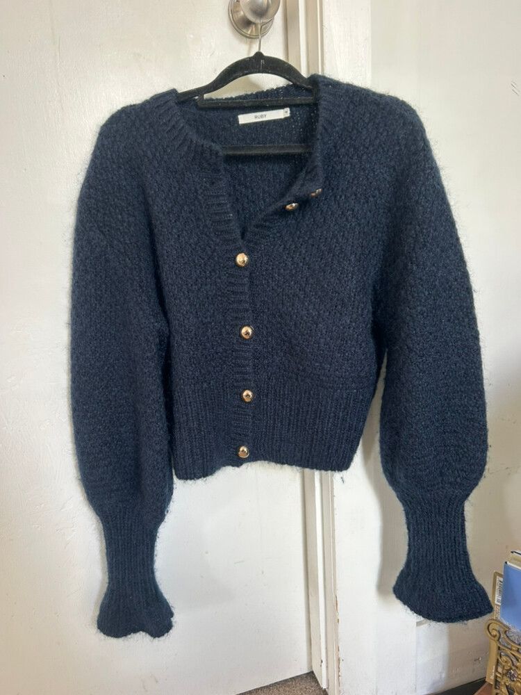 RUBY Navy Knit Cardigan