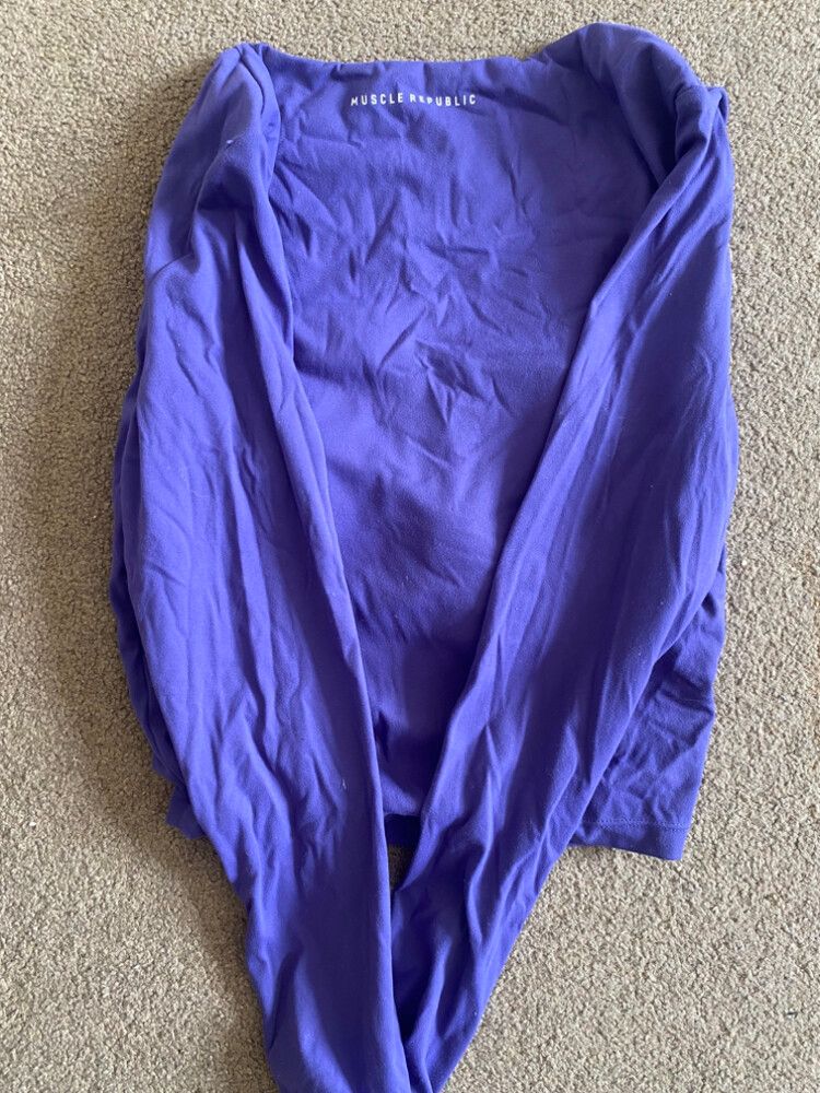 Muscle Republic Purple Long Sleeve Top