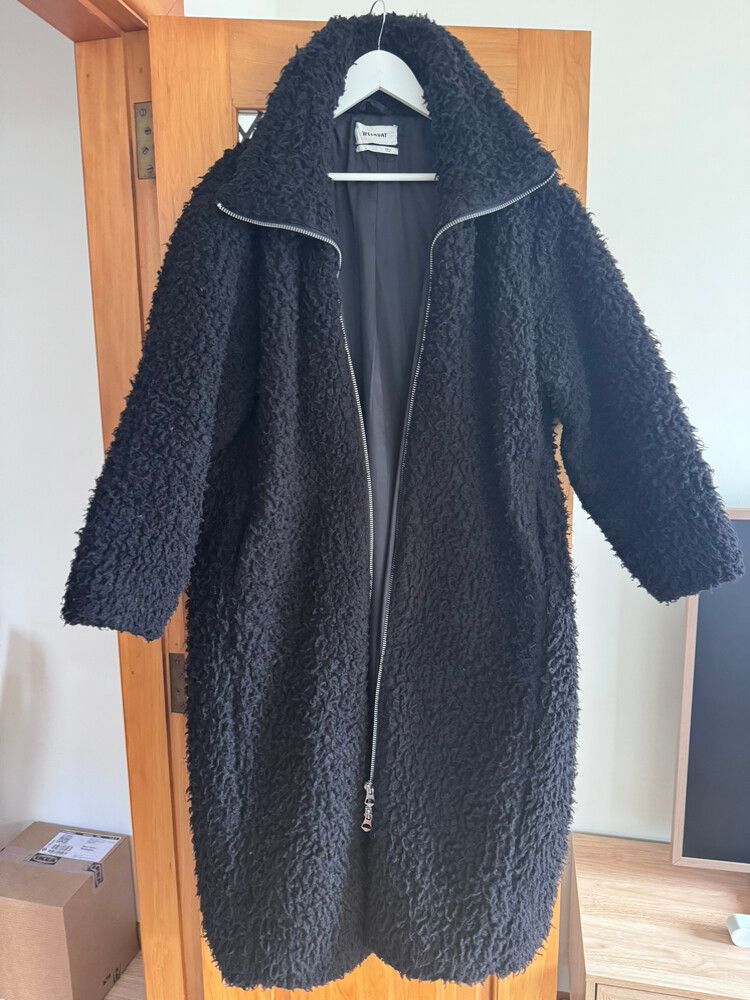 WEEKDAY Black Boucle Coat