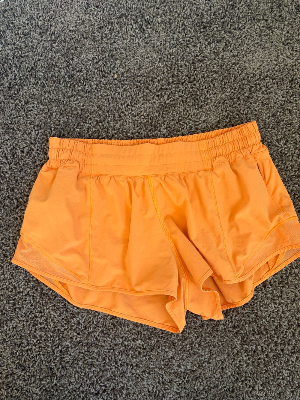 Lululemon Orange Running Shorts
