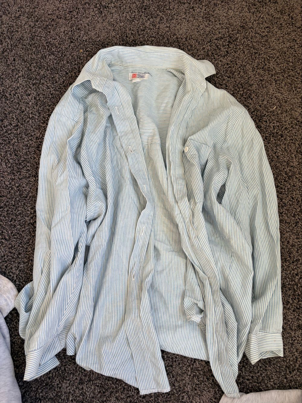 Ballantynes Blue And White Striped Shirt