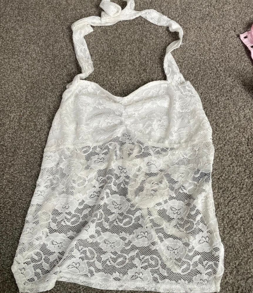 Lace halter top