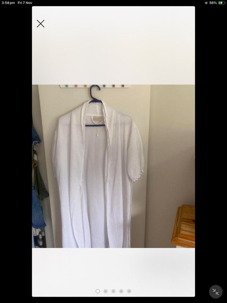 Madame Coco White Robe Size L/XL