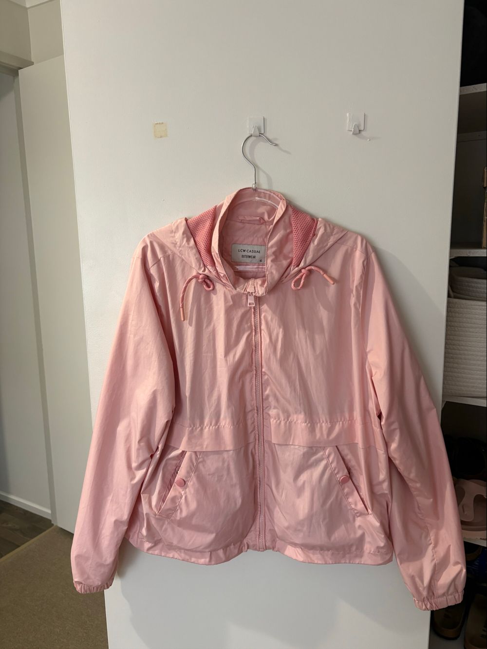 LCW Casual Pink Hooded Jacket