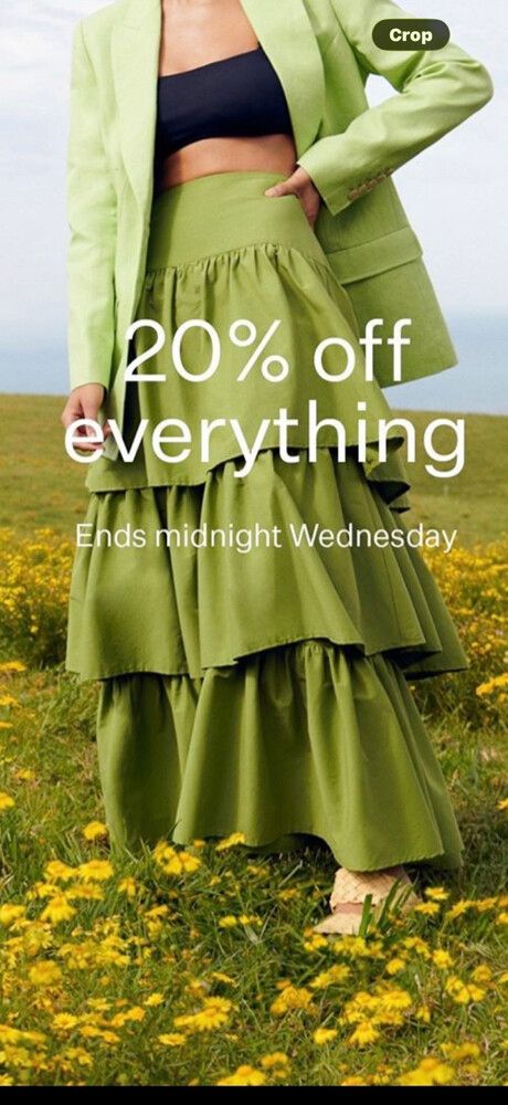 Country Road Green Tiered Skirt