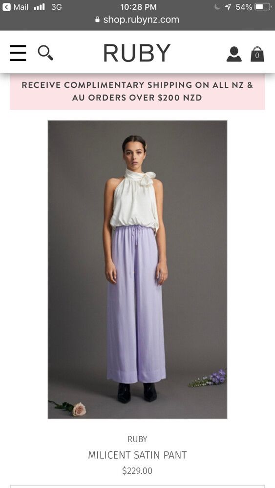 RUBY Lilac Milicent Satin Pant