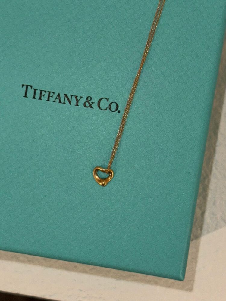 Tiffany & Co. Elsa Peretti Open Heart Pendant — 18k Yellow Gold, Small — Excellent Condition