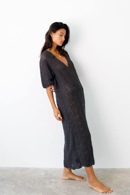 Maurie And Eve - Love and Stars Dress - Charcoal 12 on Designer Wardrobe