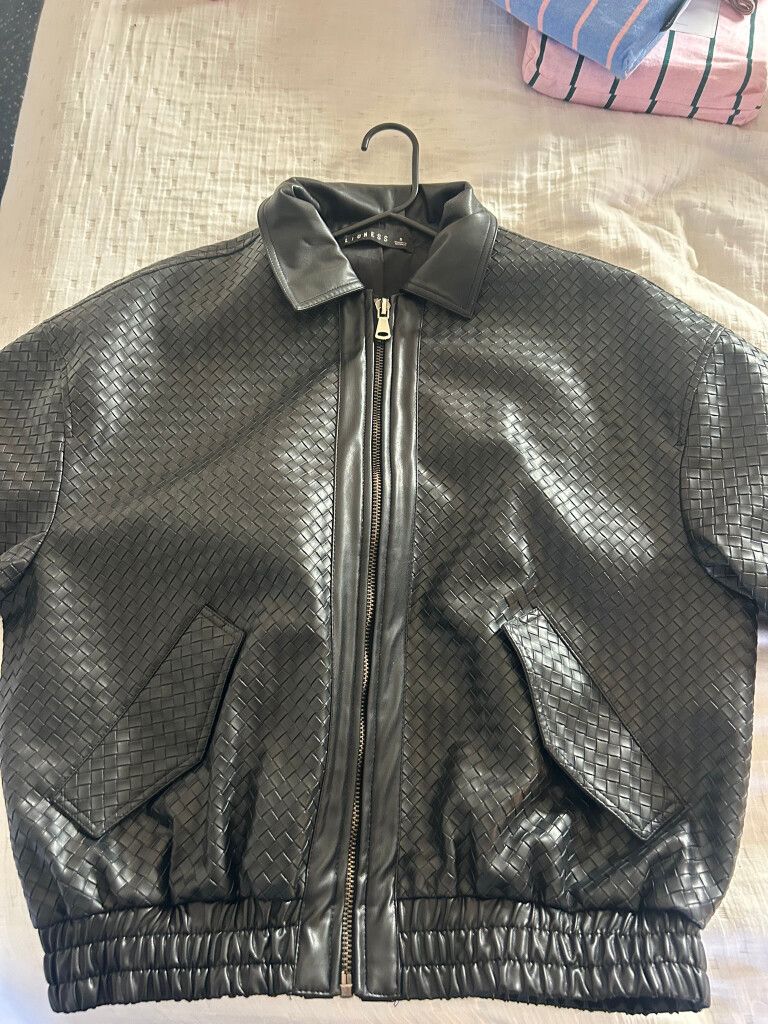 Lioness Black Leather Jacket Size S