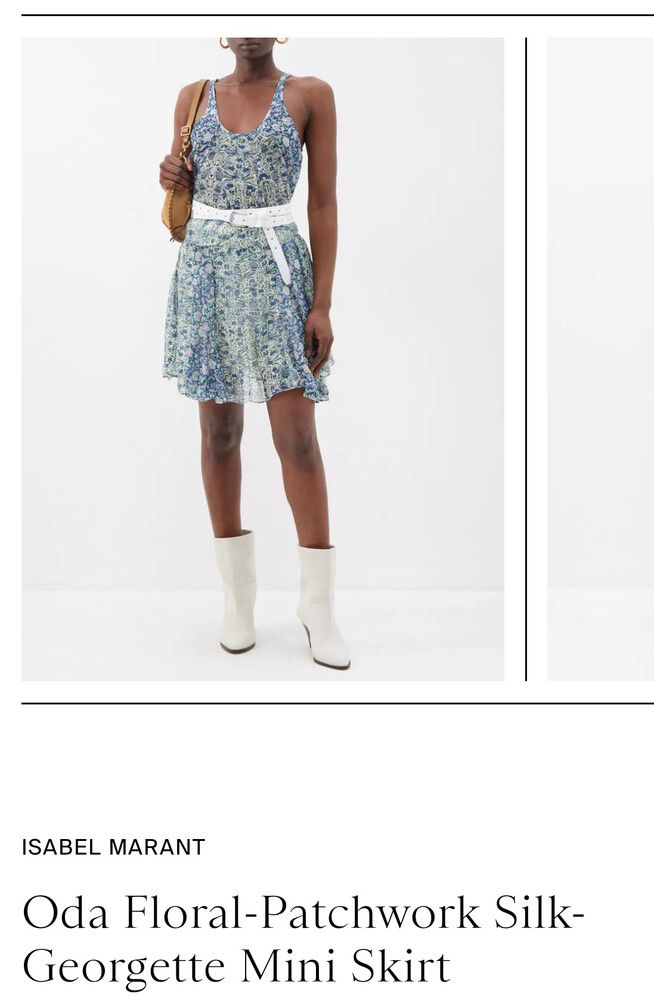 Isabel Marant Ode Floral Patchwork Skirt
