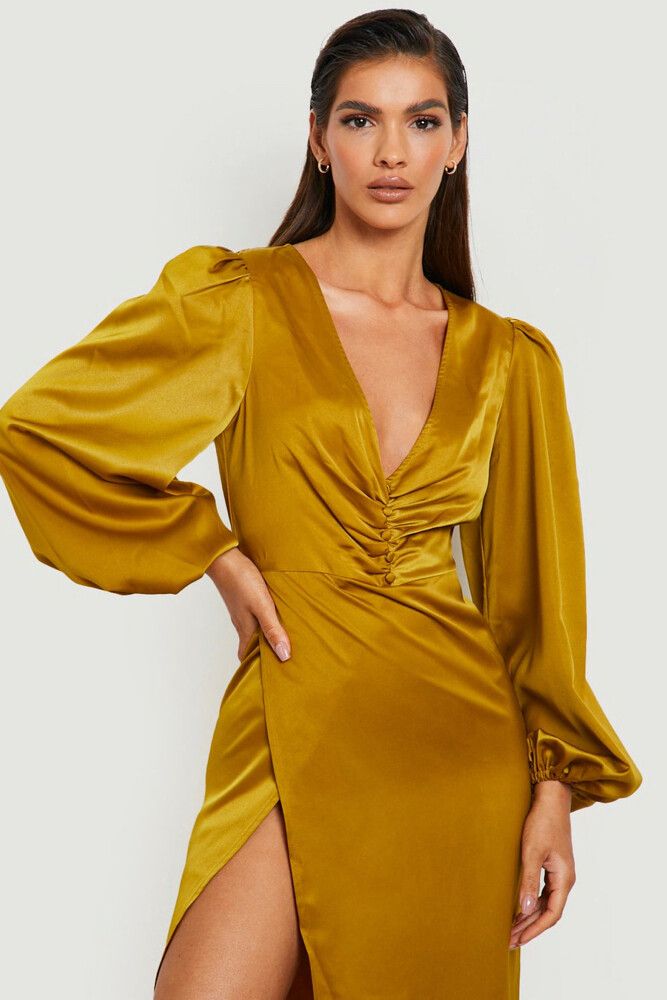 boohoo gold dress Yellow Bridesmaid Dress,Tulle Bridesmaid Dress,Long Bridesmaid Dress,BD00176 main image 0