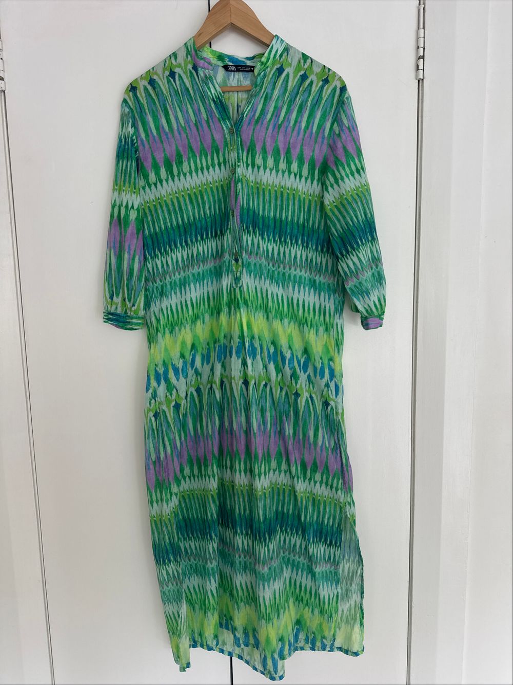 green emerald velvet dress Zara Green Cotton Midi Dress Size Small NWT  Our Sunshine Boutique