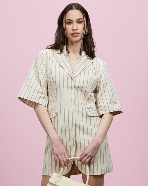 Topshop - Stripe Linen Blazer Dress on Designer Wardrobe