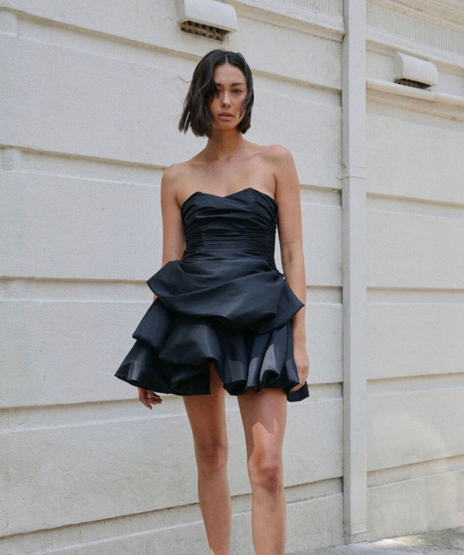 aje daybreak strapless mini dress Aje