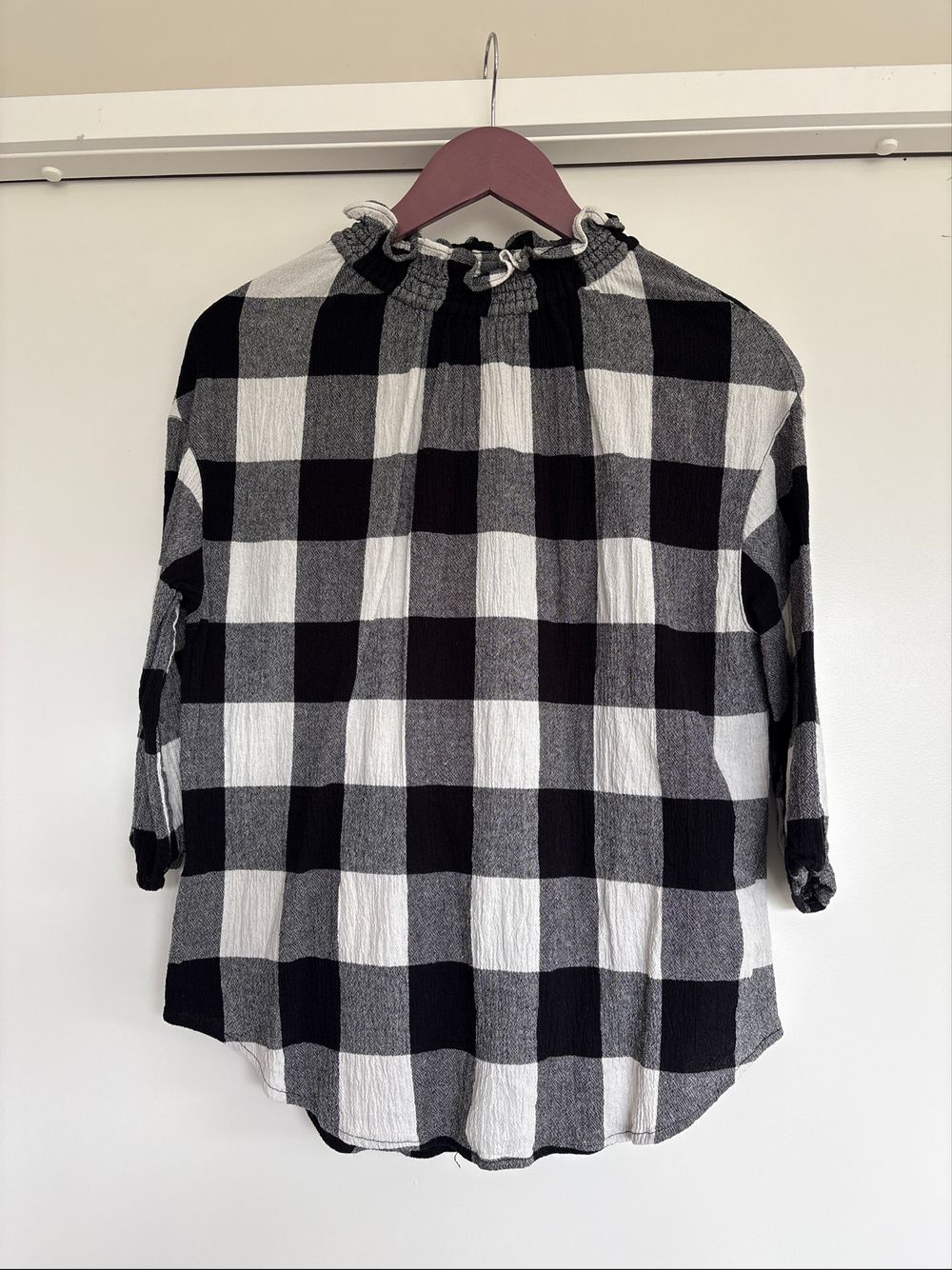 Mooch Black and White Checkered Top