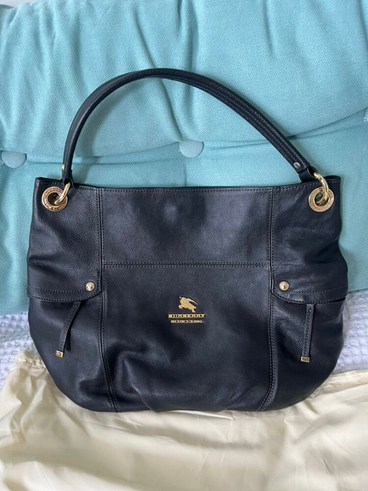 Burberry Black Leather Shoulder ‘Career’ Bag