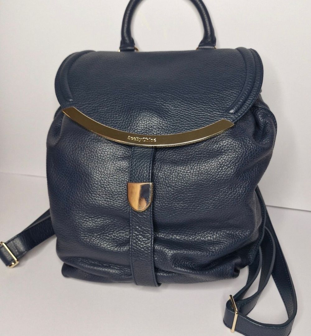 See By Chloé Navy Leather Backpack