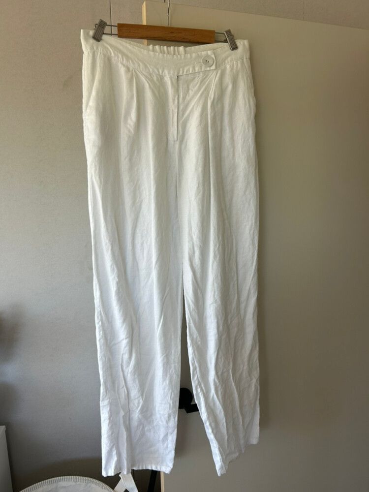 DISSH tailored white linen pants