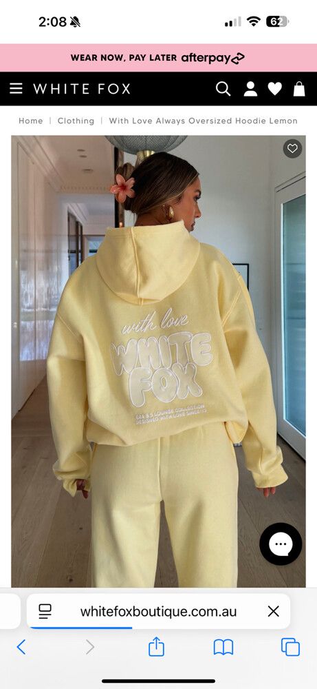 BNWT White fox Hoodie
