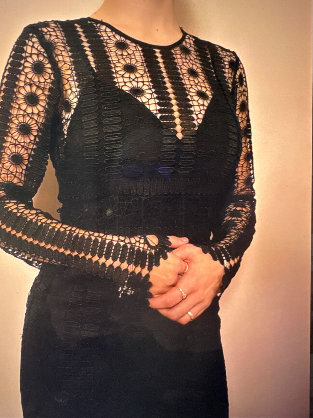 Thick Lace Type Dinner Dress