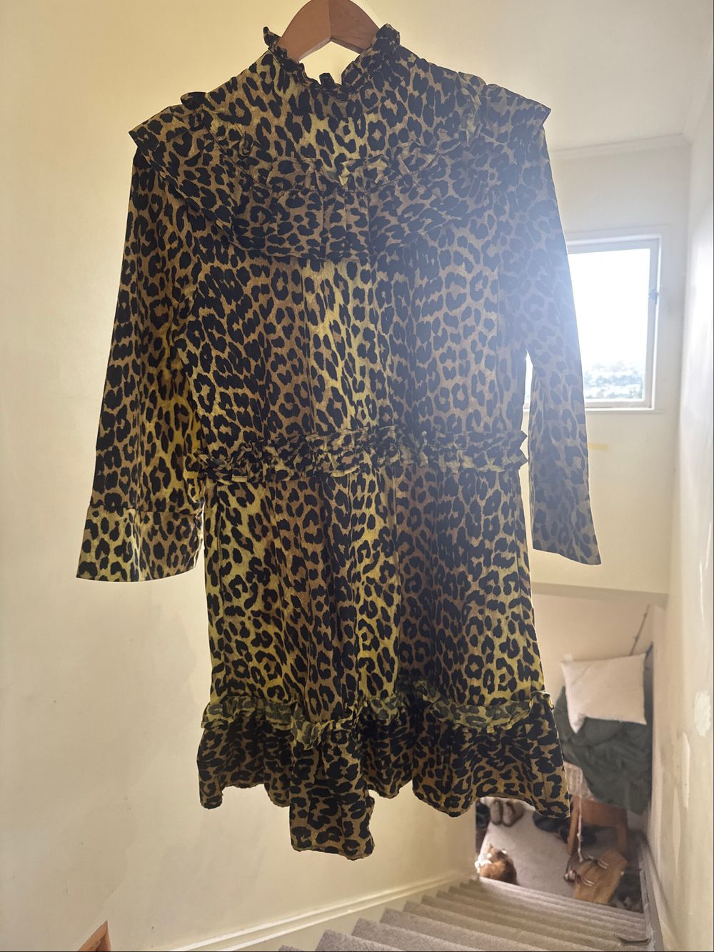 Very cool leopard print Ganni dress