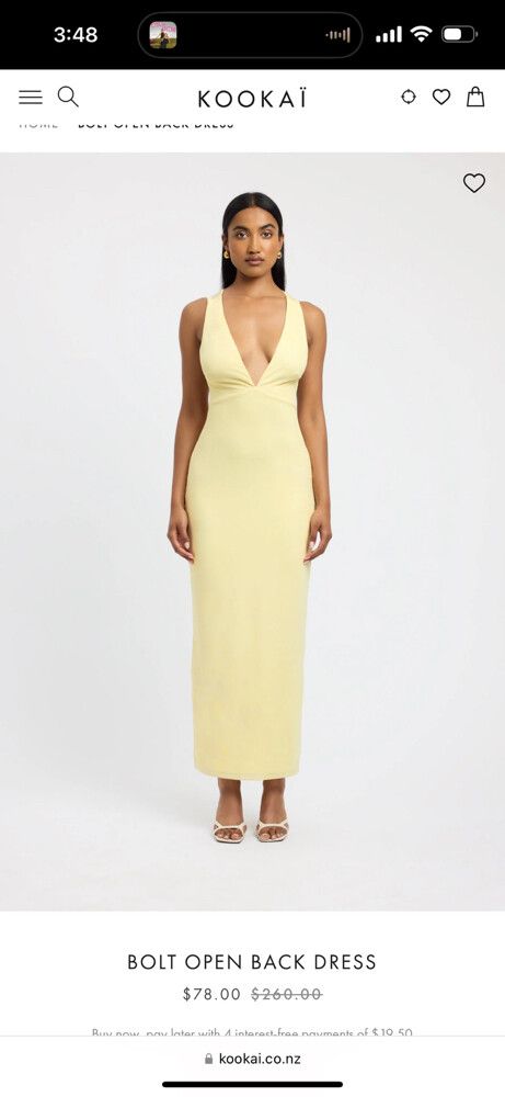 Kookai - Kookai Yellow Maxi Dress on Designer Wardrobe