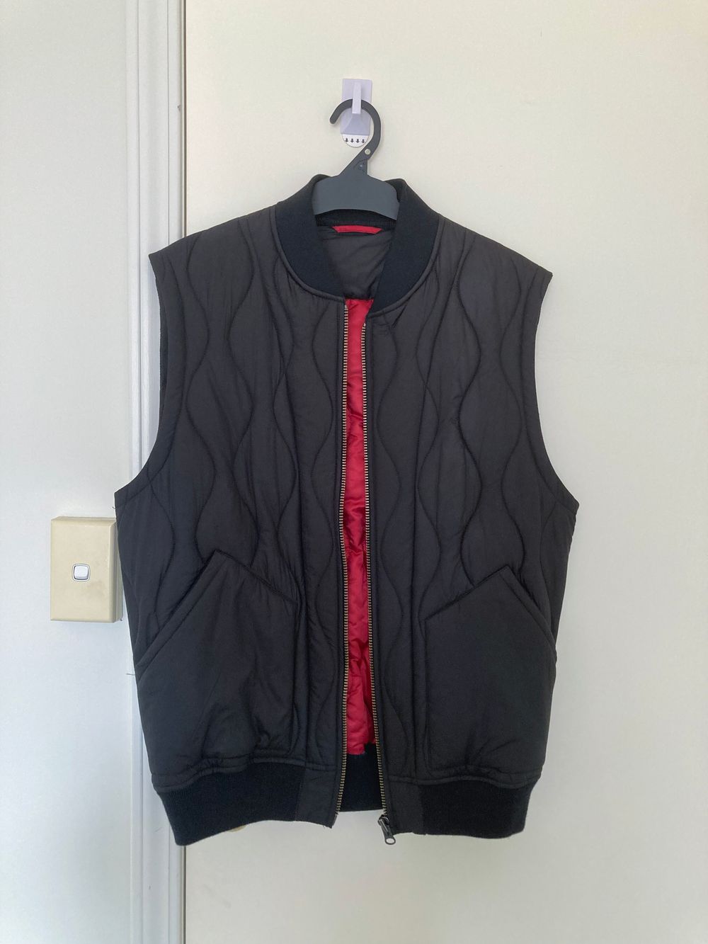 New Black quilted Barkers vest
