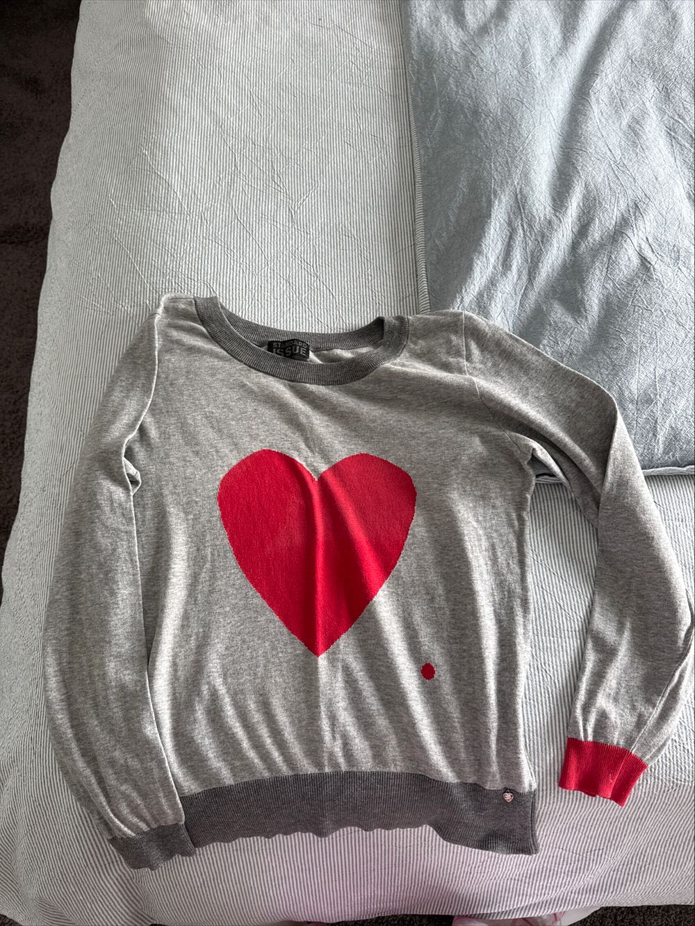 Standard Issue Grey Heart Jumper