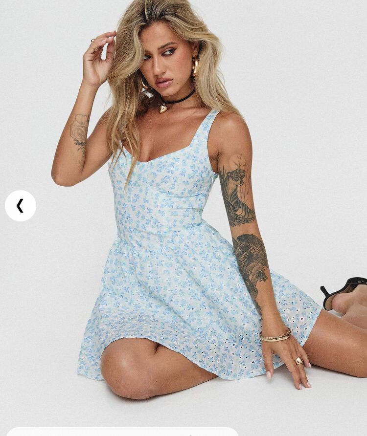 Mini Dress Blue Floral
