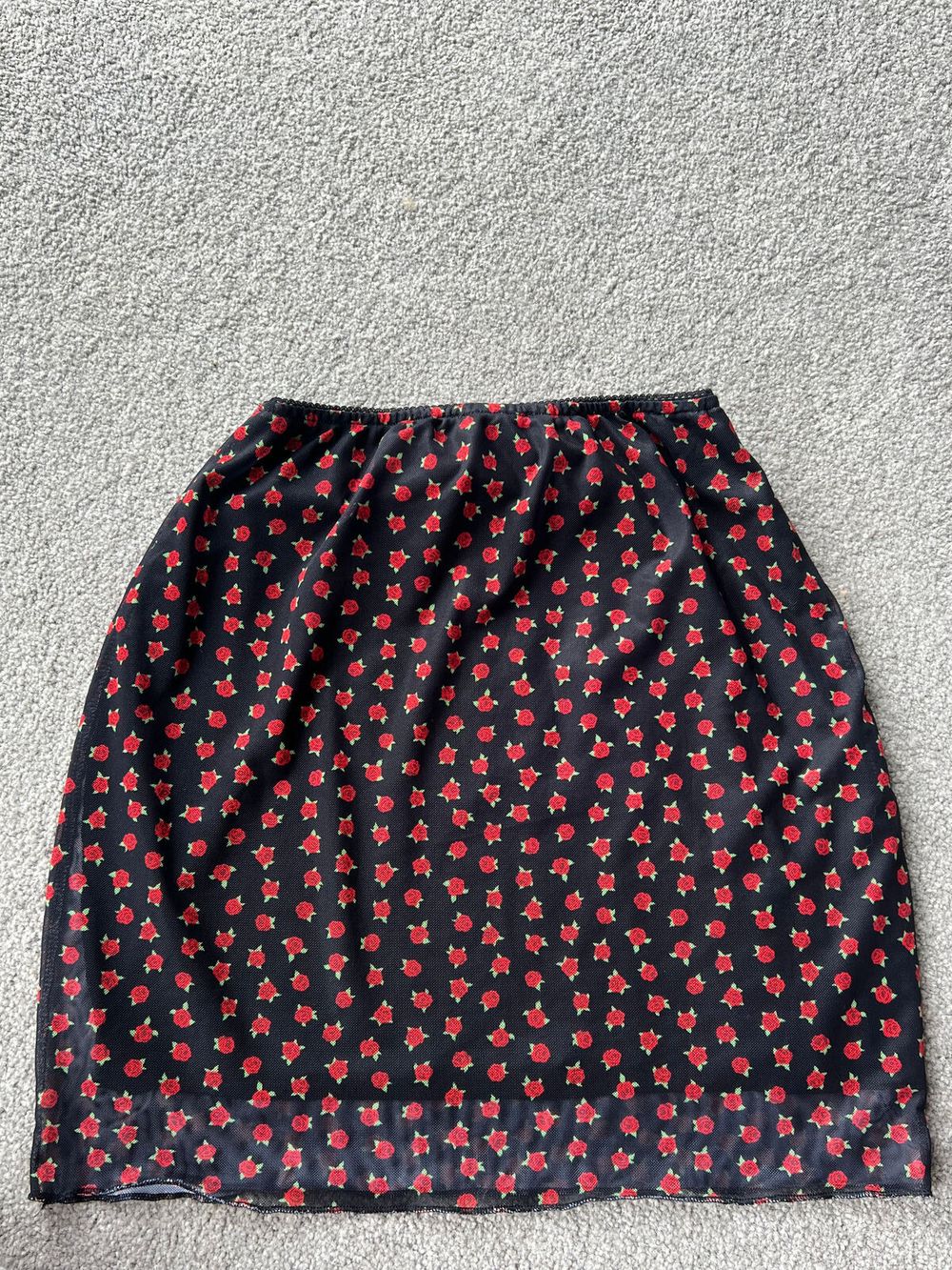 Motel Rocks Red Rose Mini Skirt