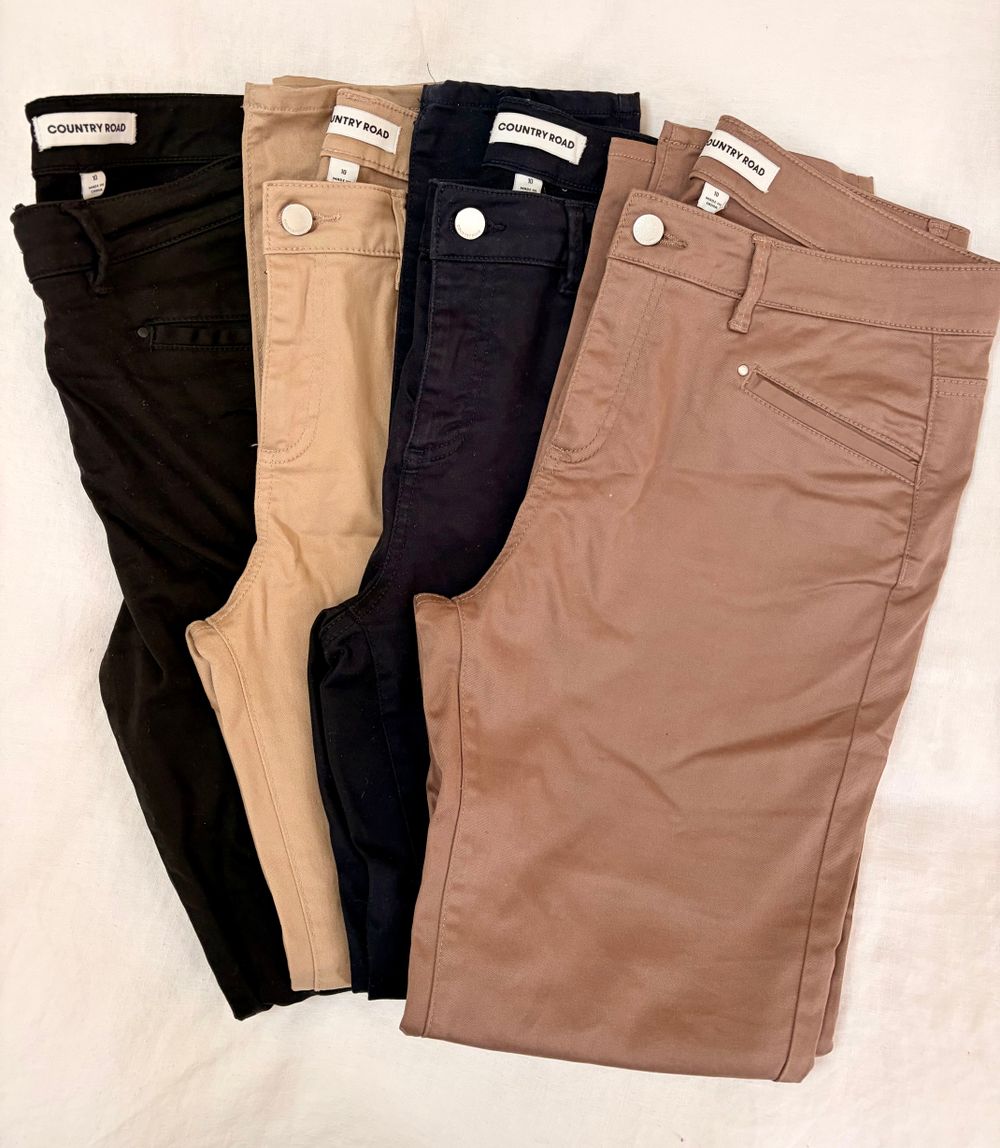 5 Pairs of Country Road Various Coloured Jeans