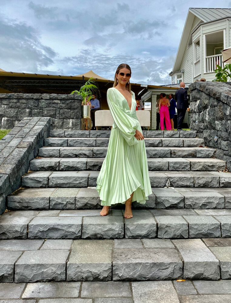 Acler - Palms dress In Ice mint on Designer Wardrobe Acler - Palms dress In Ice mint on Designer Wardrobe