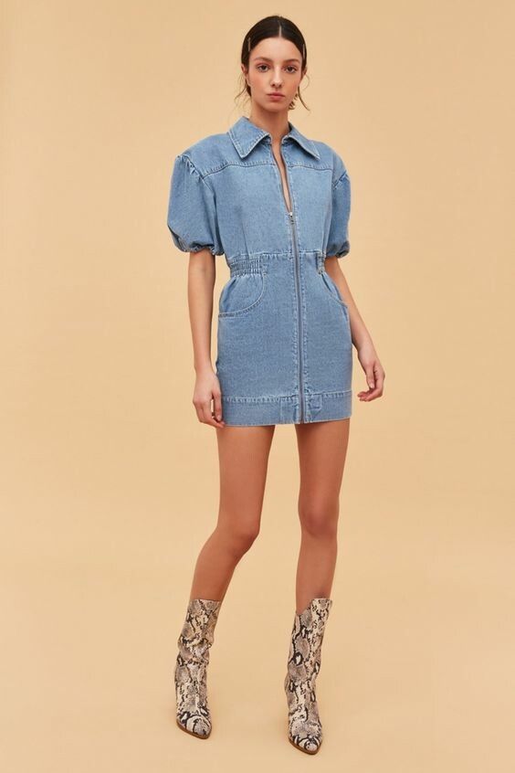 white christmas dresses Cowgirl Chic Denim Dress Medium main image 0