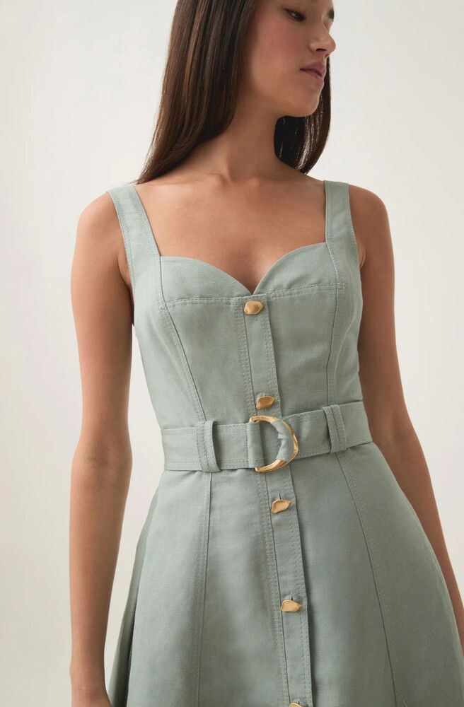 chateau mini dress Dark Green Floral Fit-and-Flare Mini Dress