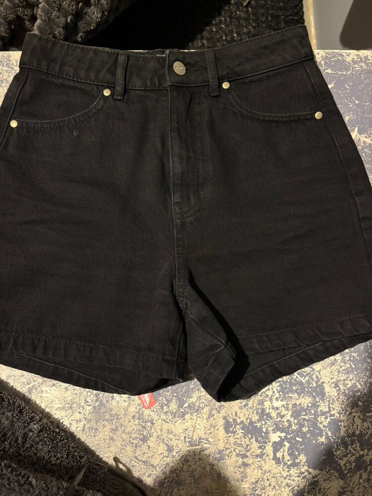 Afends Black Denim Shorts