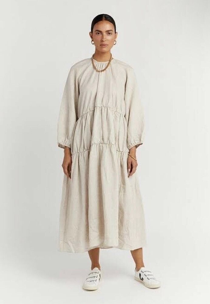 DISSH - Noah natural linen dress on Designer Wardrobe