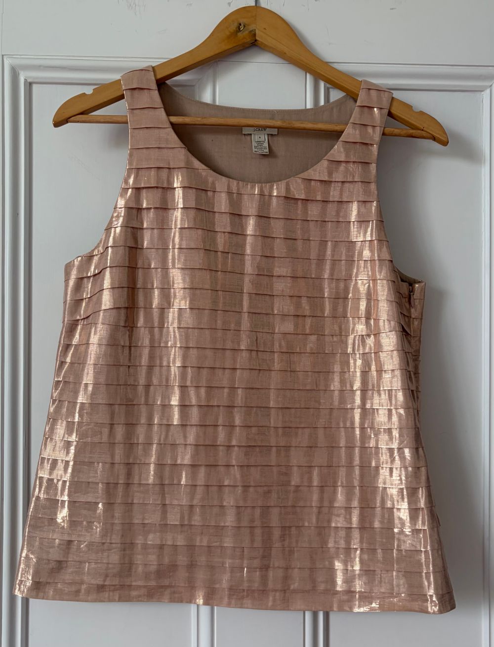 J.Crew Rose Gold Metallic Top