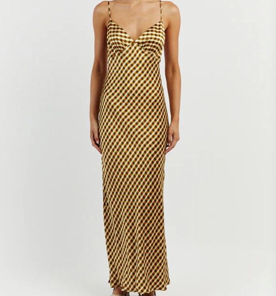 DISSH - GALA LIME SATIN MIDI DRESS on Designer Wardrobe
