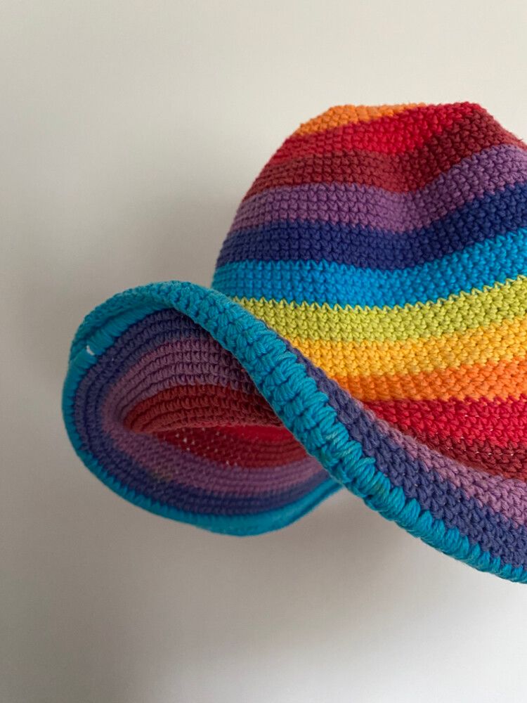 Rainbow Crochet Hat