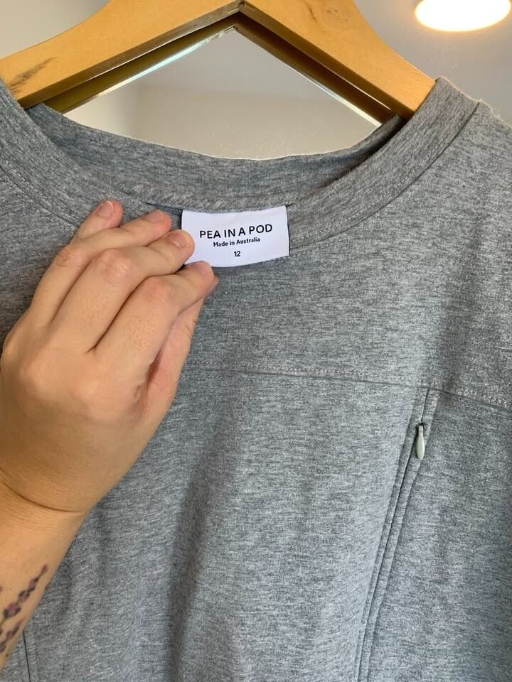 Pea In A Pod Grey Dress Maternity/Breastfeeding