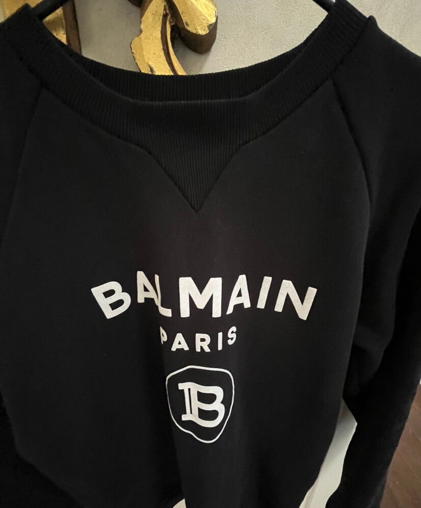 BALMAIN AUTHENTIC BLACK SMALL SWEATER