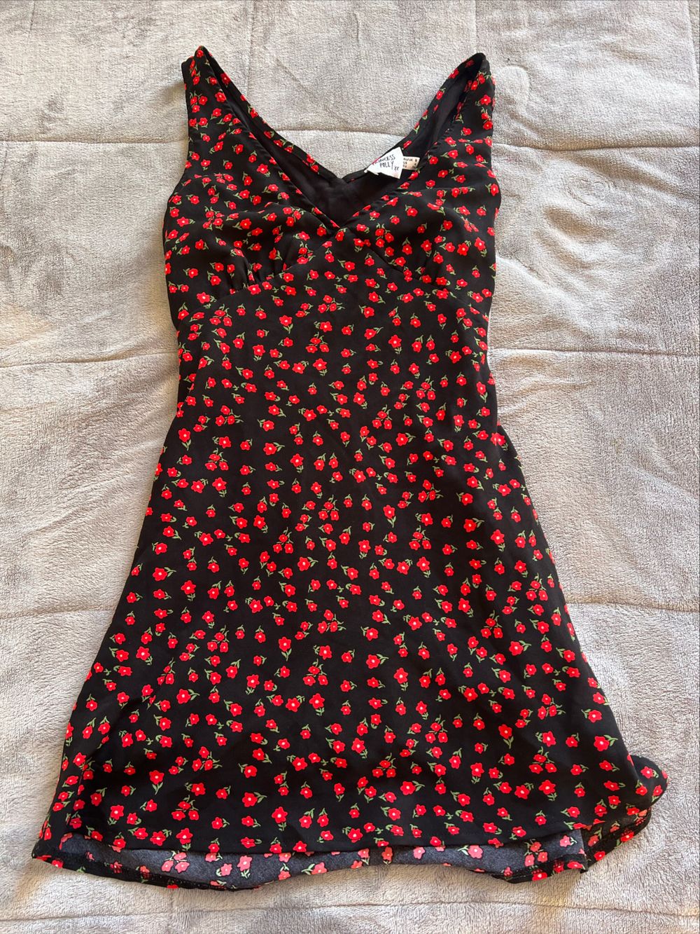 Princess Polly Black Floral Mini Dress